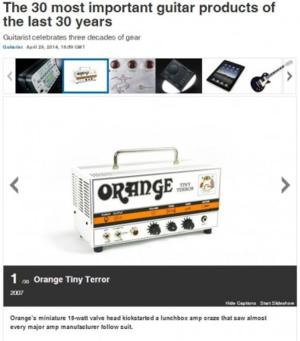 Orange Tiny Terror numerem 1 na liście najważniejszych i  najlepszych produktów gitarowych ostatnich 30 lat wg "Guitarist Magazine"! - Zdjęcie 1